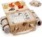 Picnic Basket for 2, Handmade Wicker Picnic Set with Folding Table and Waterproof Blanket, Large Insulated Picnic Basket with Wine Bag & Cutlery Kit for Picnic, Camping, Holidays (Cherry)